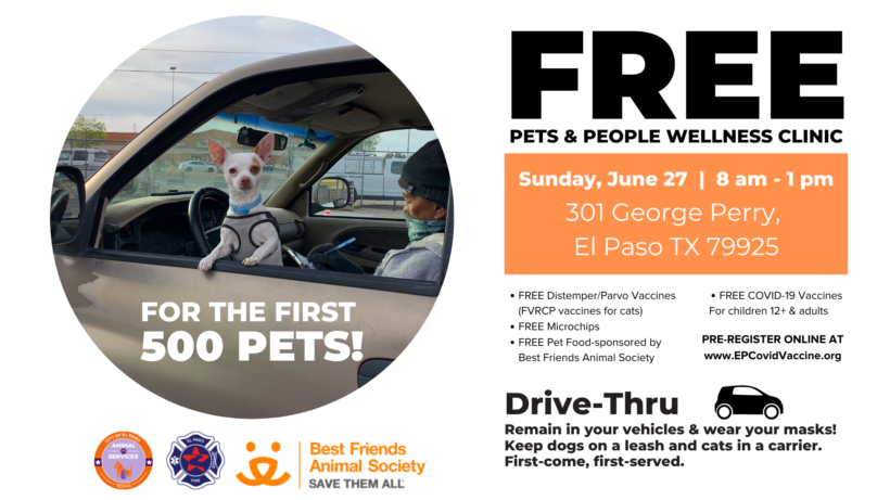 Press Release: Drive-Thru Clinic to Offer Pet Services, COVID-19 Vaccinations for Owners