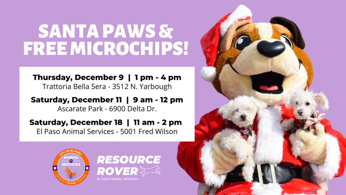 Press Release Santa Paws Tours El Paso to Provide Free Microchips and