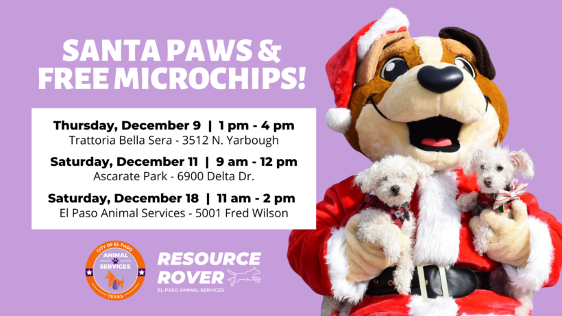 Press Release: Santa Paws Tours El Paso to Provide Free Microchips and Pet Photos