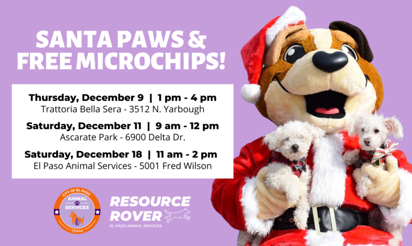 Press Release: Santa Paws Tours El Paso to Provide Free Microchips and Pet Photos