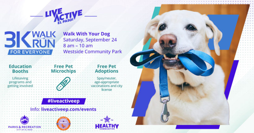 Press Release: Live Active El Paso and Animal Services Host 3K Walk/Run Pet Event