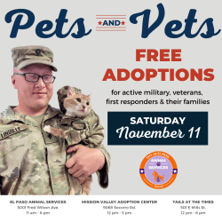 Press Release: El Paso Animal Services Celebrates Veterans Day with Pets and Vets Event